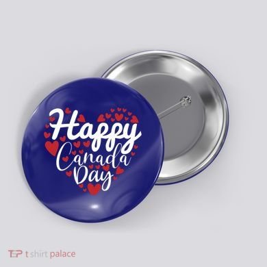 I Love Canada Happy Canada Day Gift Button