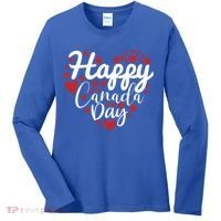 I Love Canada Happy Canada Day Gift Women's Long Sleeve Shirt thumb 0