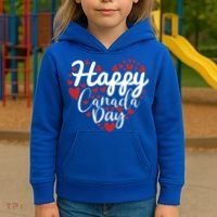 I Love Canada Happy Canada Day Gift Kids Hoodie thumb 3