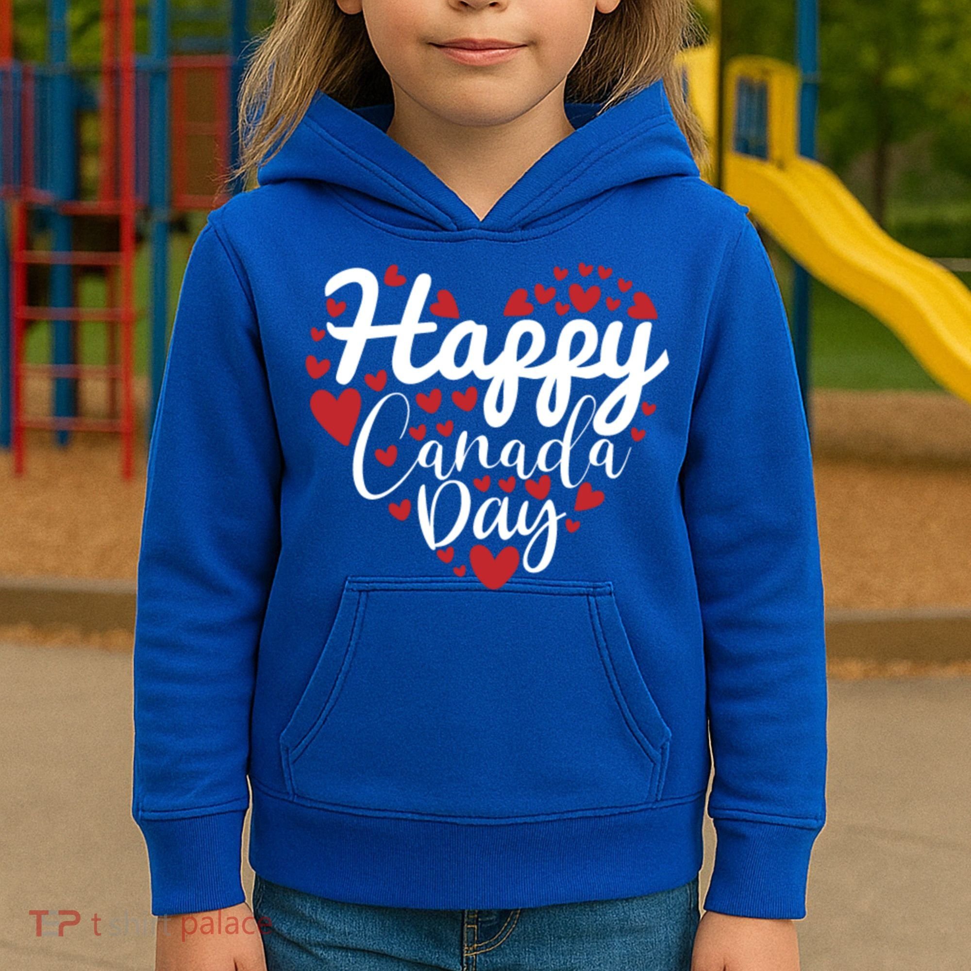 I Love Canada Happy Canada Day Gift Kids Hoodie
