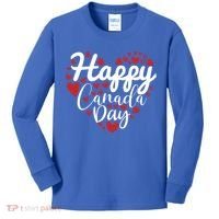 I Love Canada Happy Canada Day Gift Kids Long Sleeve Shirt thumb 0