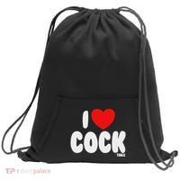 I Love Cocktails Raunchy Funny Embarrassing Sweatshirt Cinch Pack Bag thumb 0