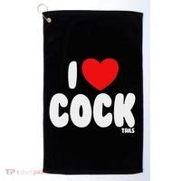 I Love Cocktails Raunchy Funny Embarrassing Golf Towel thumb 0