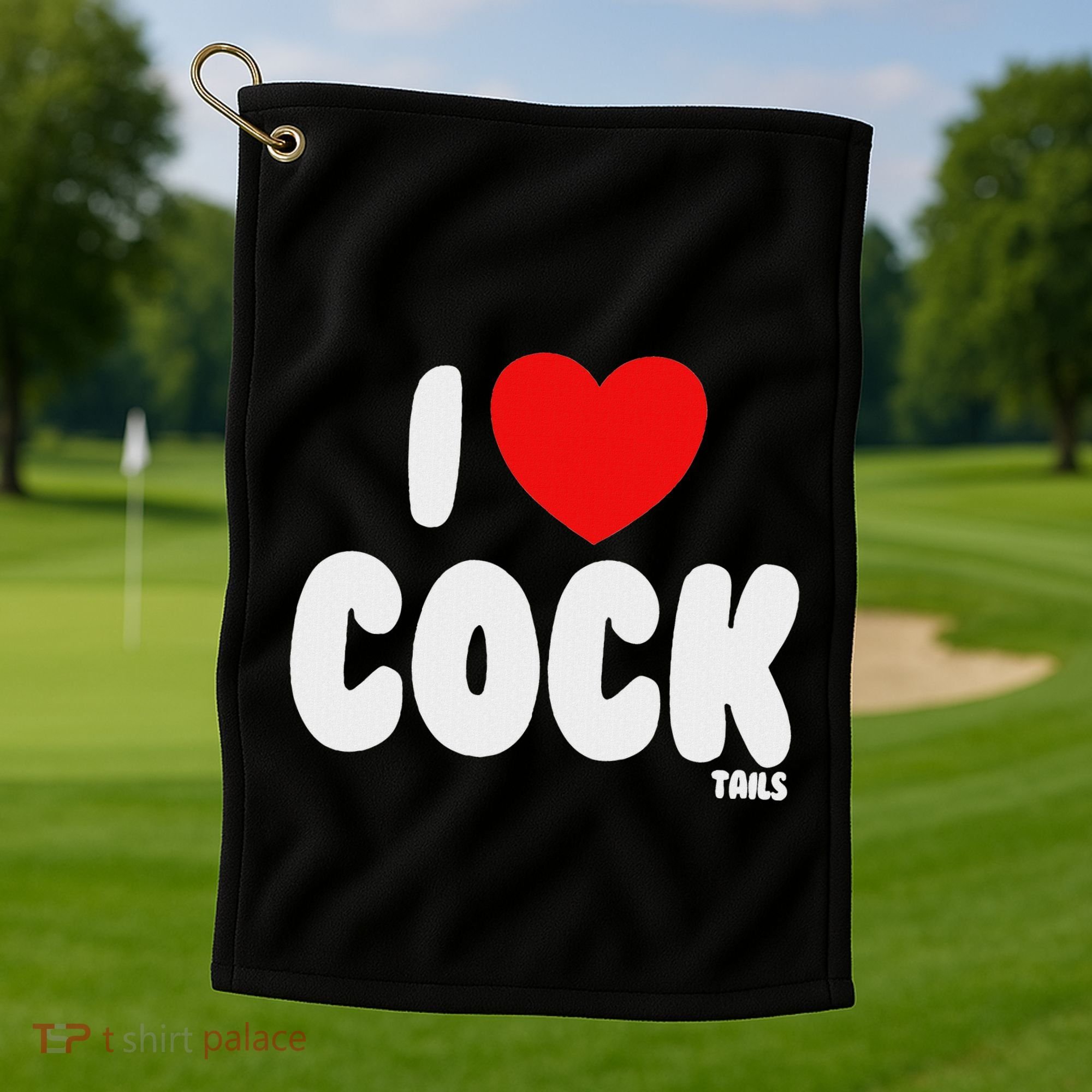 I Love Cocktails Raunchy Funny Embarrassing Golf Towel