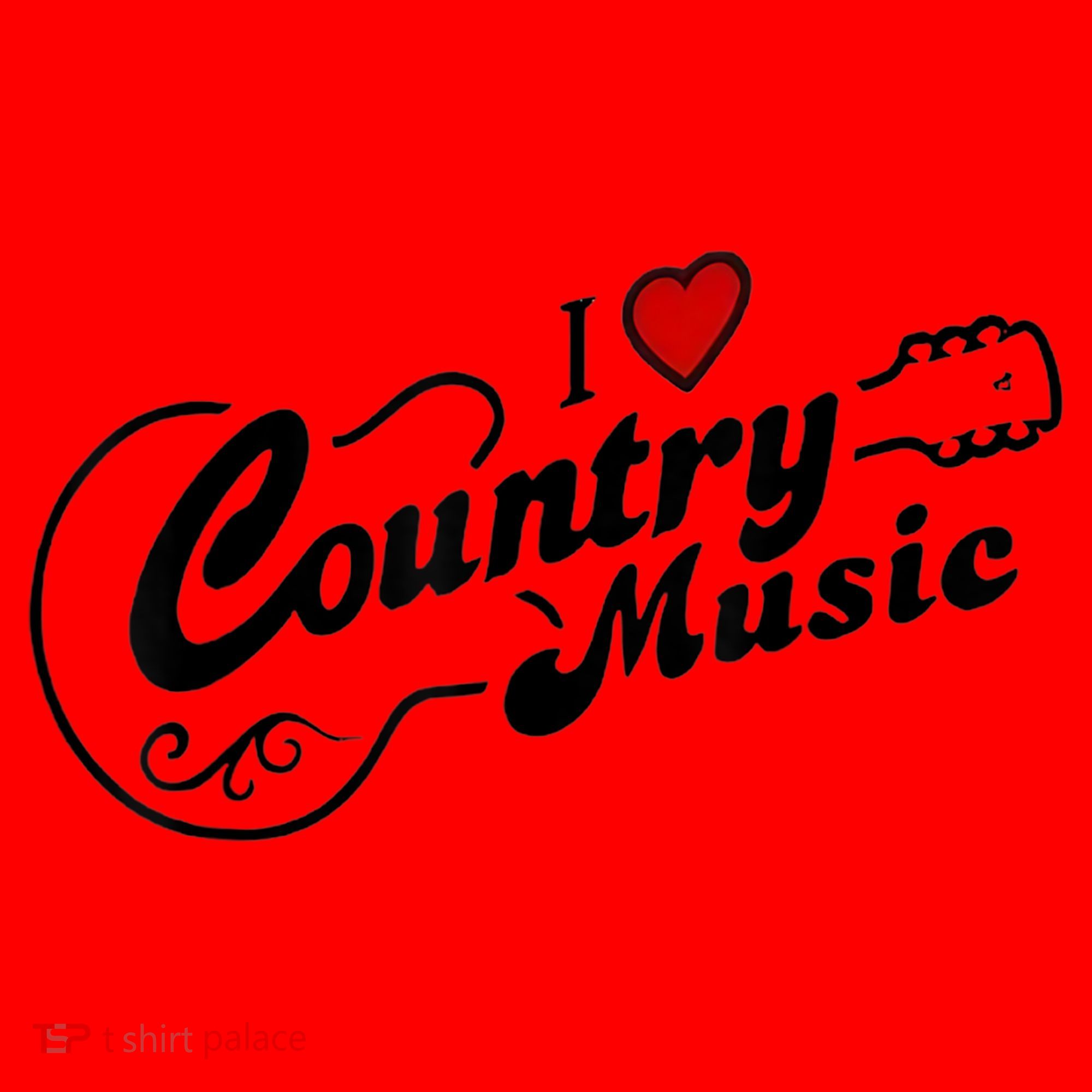 I Love Country Music Santa Hat