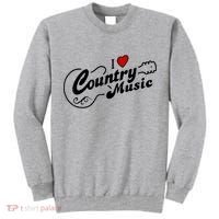 I Love Country Music Tall Sweatshirt thumb 0