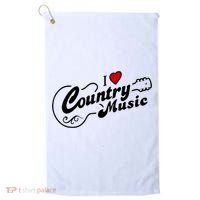 I Love Country Music Golf Towel thumb 0