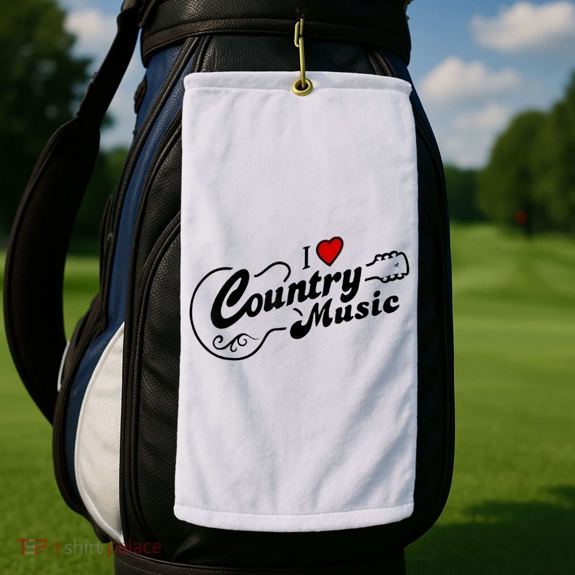 I Love Country Music Golf Towel