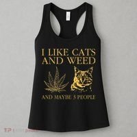 I Like Cats And Weed And Maybe 3 People Women's Tank Top thumb 3