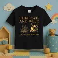 I Like Cats And Weed And Maybe 3 People Toddler T-Shirt thumb 3