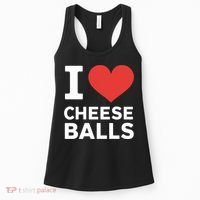 I Love Cheese Balls Funny Foodie Funny Cheese Ball Lover Women's Tank Top thumb 0