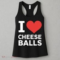 I Love Cheese Balls Funny Foodie Funny Cheese Ball Lover Women's Tank Top thumb 3
