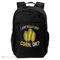 I Love Corn OK Cute And Funny Corn On The Cob Backpack thumb 0