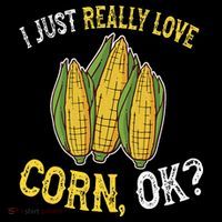 I Love Corn OK Cute And Funny Corn On The Cob Women's Hoodie thumb 2