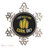 I Love Corn OK Cute And Funny Corn On The Cob Ornament thumb 0