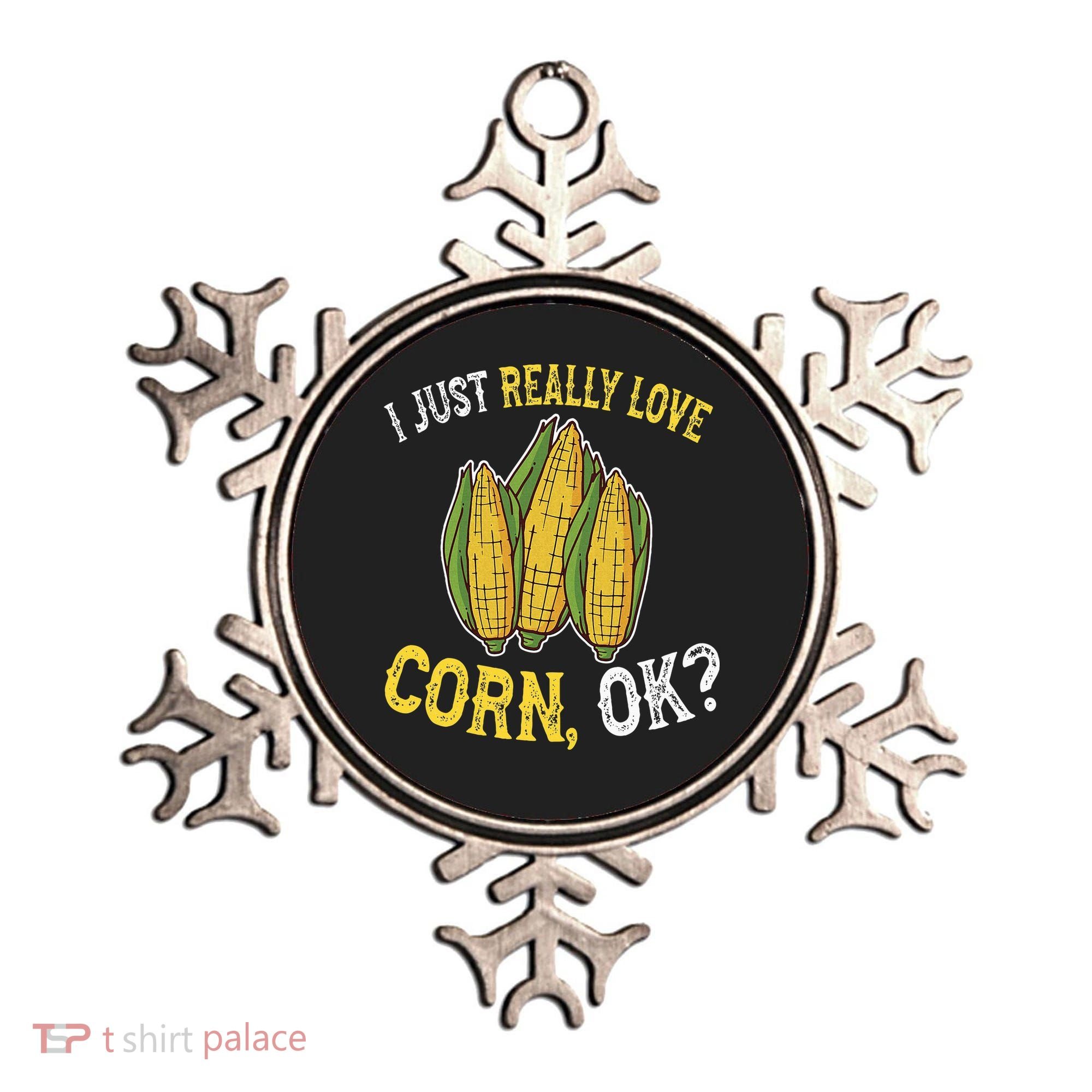 I Love Corn OK Cute And Funny Corn On The Cob Ornament