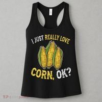 I Love Corn OK Cute And Funny Corn On The Cob Women's Tank Top thumb 3