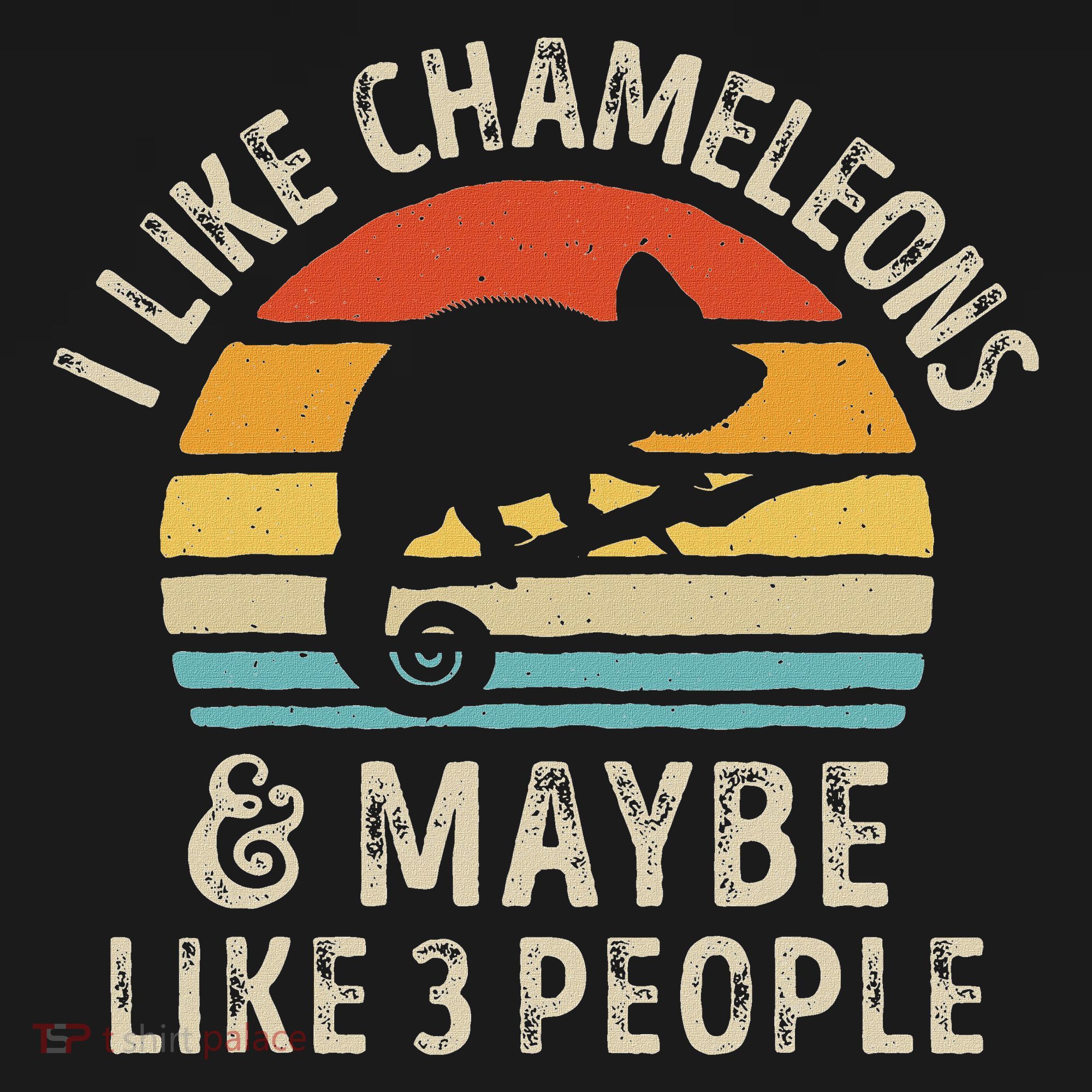 I Like Chameleons And Maybe 3 People Chameleon Lizard Retro Sweatshirt