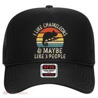 I Like Chameleons And Maybe 3 People Chameleon Lizard Retro Hat thumb 0