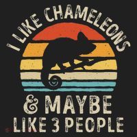 I Like Chameleons And Maybe 3 People Chameleon Lizard Retro Hat thumb 2