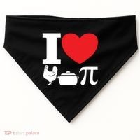 I Love Chicken Pot Pi Pie Day Math Great Gift USA-Made Doggie Bandana thumb 0