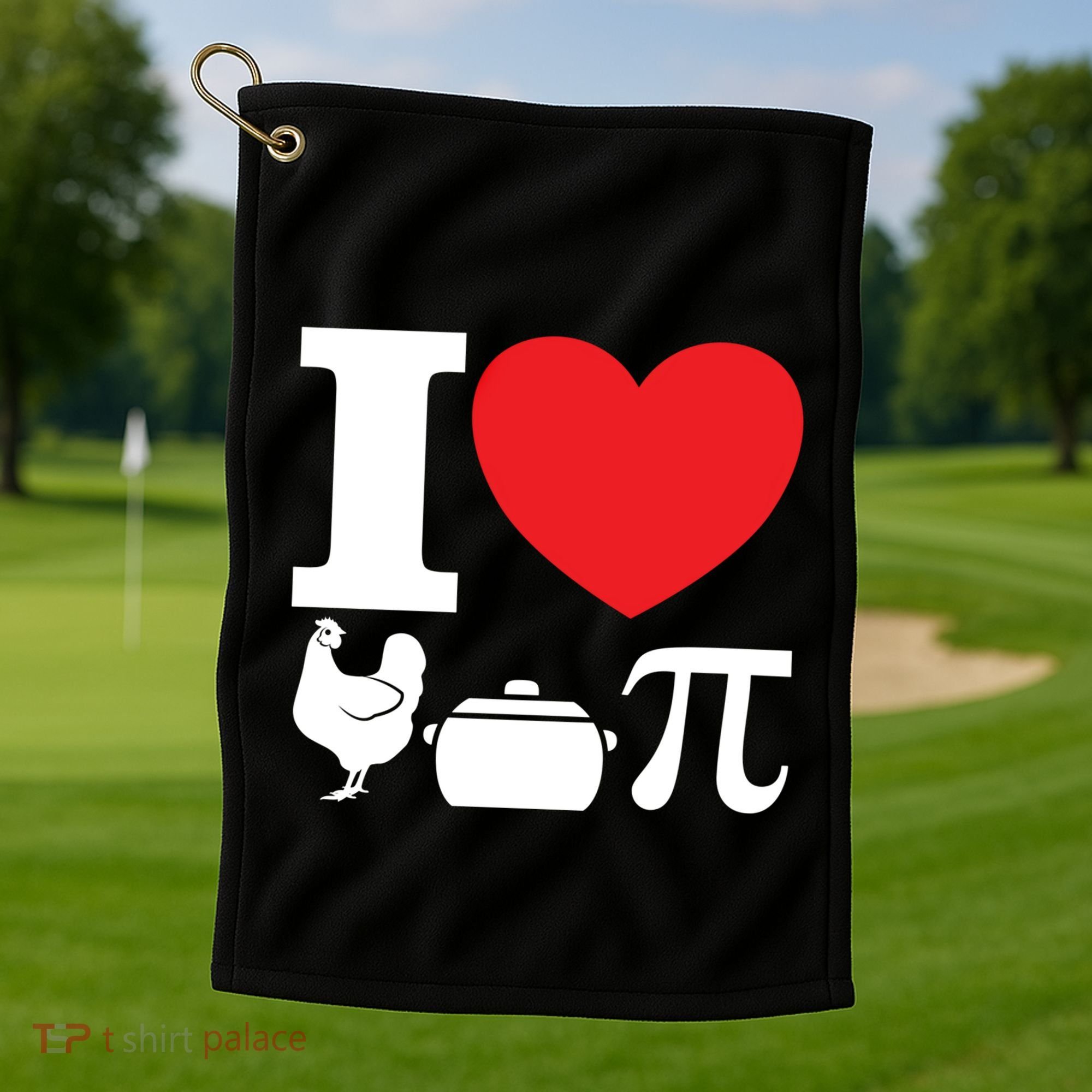 I Love Chicken Pot Pi Pie Day Math Great Gift Golf Towel