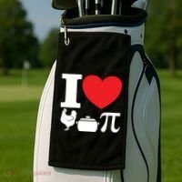 I Love Chicken Pot Pi Pie Day Math Great Gift Golf Towel thumb 2