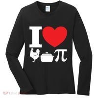 I Love Chicken Pot Pi Pie Day Math Great Gift Women's Long Sleeve Shirt thumb 0