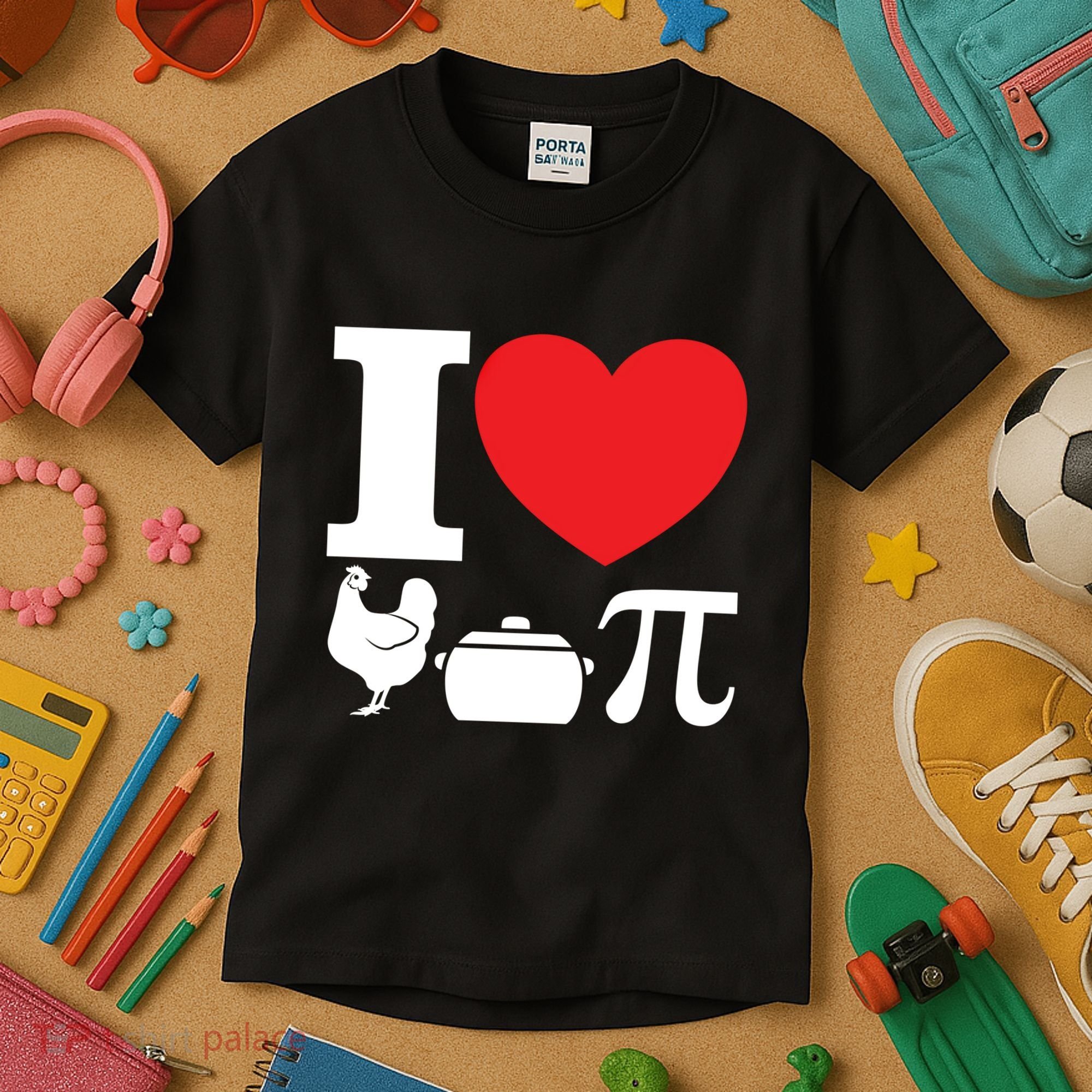 I Love Chicken Pot Pi Pie Day Math Great Gift Kids T-Shirt