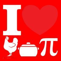 I Love Chicken Pot Pi Pie Day Math Great Gift Santa Hat thumb 1