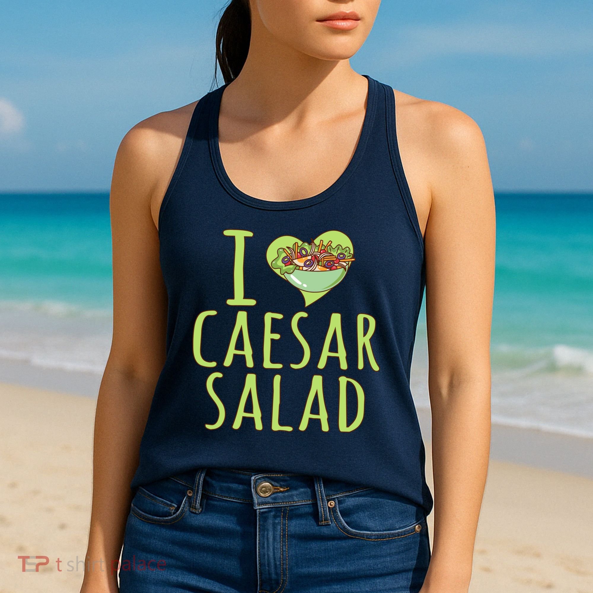I Love Caesar Salad Funny Caesar Salad Vegetable Lover Women's Tank Top