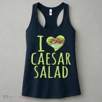 I Love Caesar Salad Funny Caesar Salad Vegetable Lover Women's Tank Top thumb 3