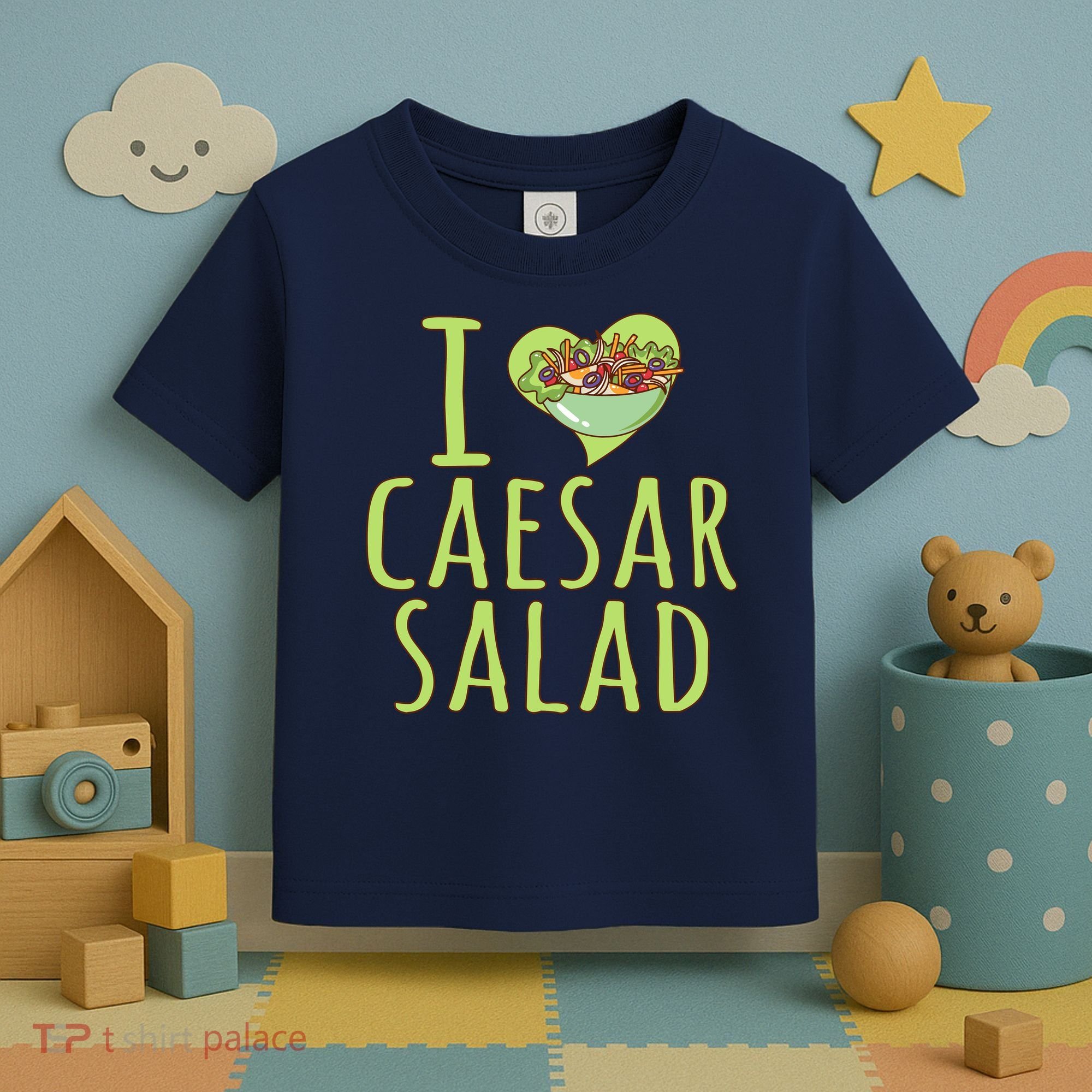 I Love Caesar Salad Funny Caesar Salad Vegetable Lover Toddler T-Shirt