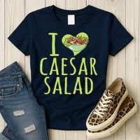 I Love Caesar Salad Funny Caesar Salad Vegetable Lover Women's T-Shirt thumb 3