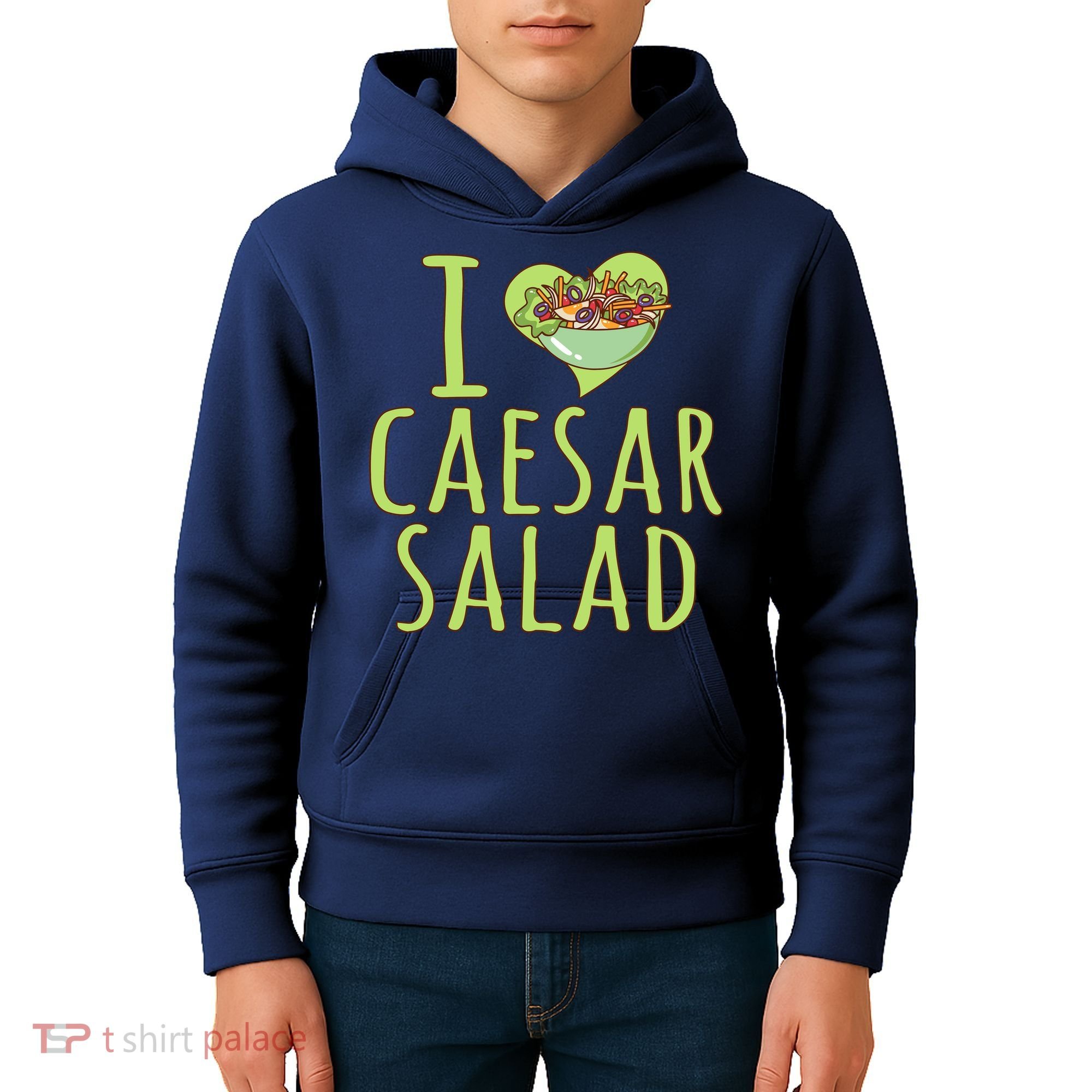I Love Caesar Salad Funny Caesar Salad Vegetable Lover Kids Hoodie