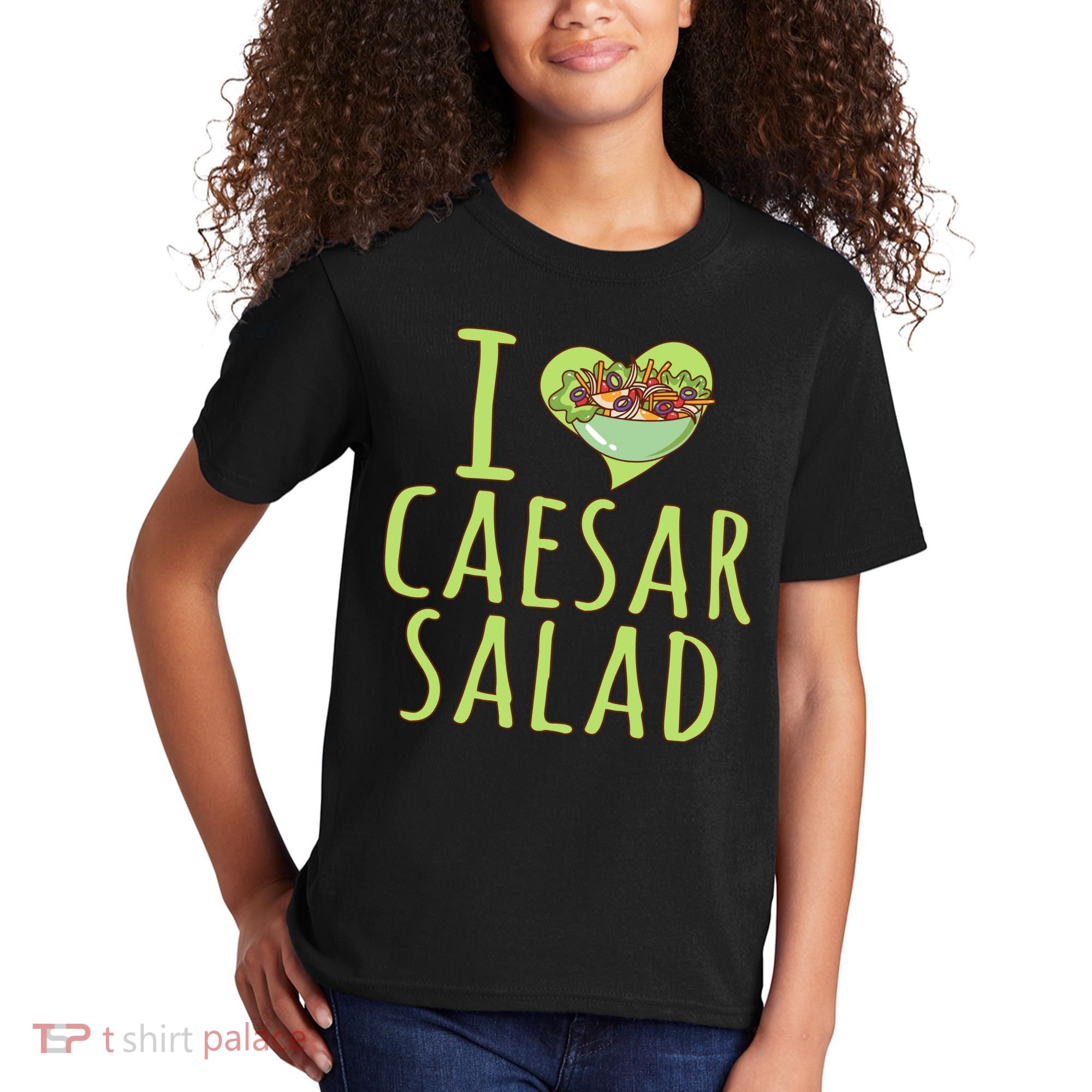 I Love Caesar Salad Funny Caesar Salad Vegetable Lover Kids T-Shirt
