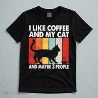 I Like Coffee And My Cat And Maybe 3 People Vintage T-Shirt thumb 5