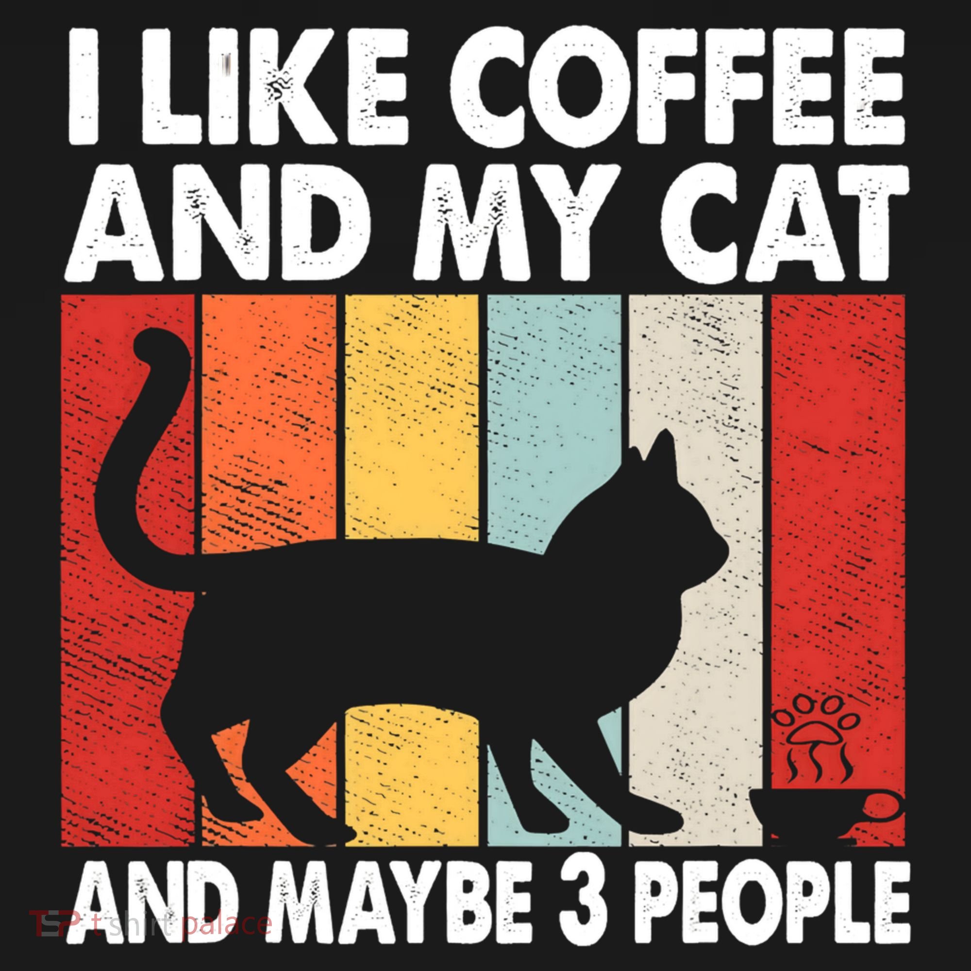 I Like Coffee And My Cat And Maybe 3 People Vintage Tote Bag