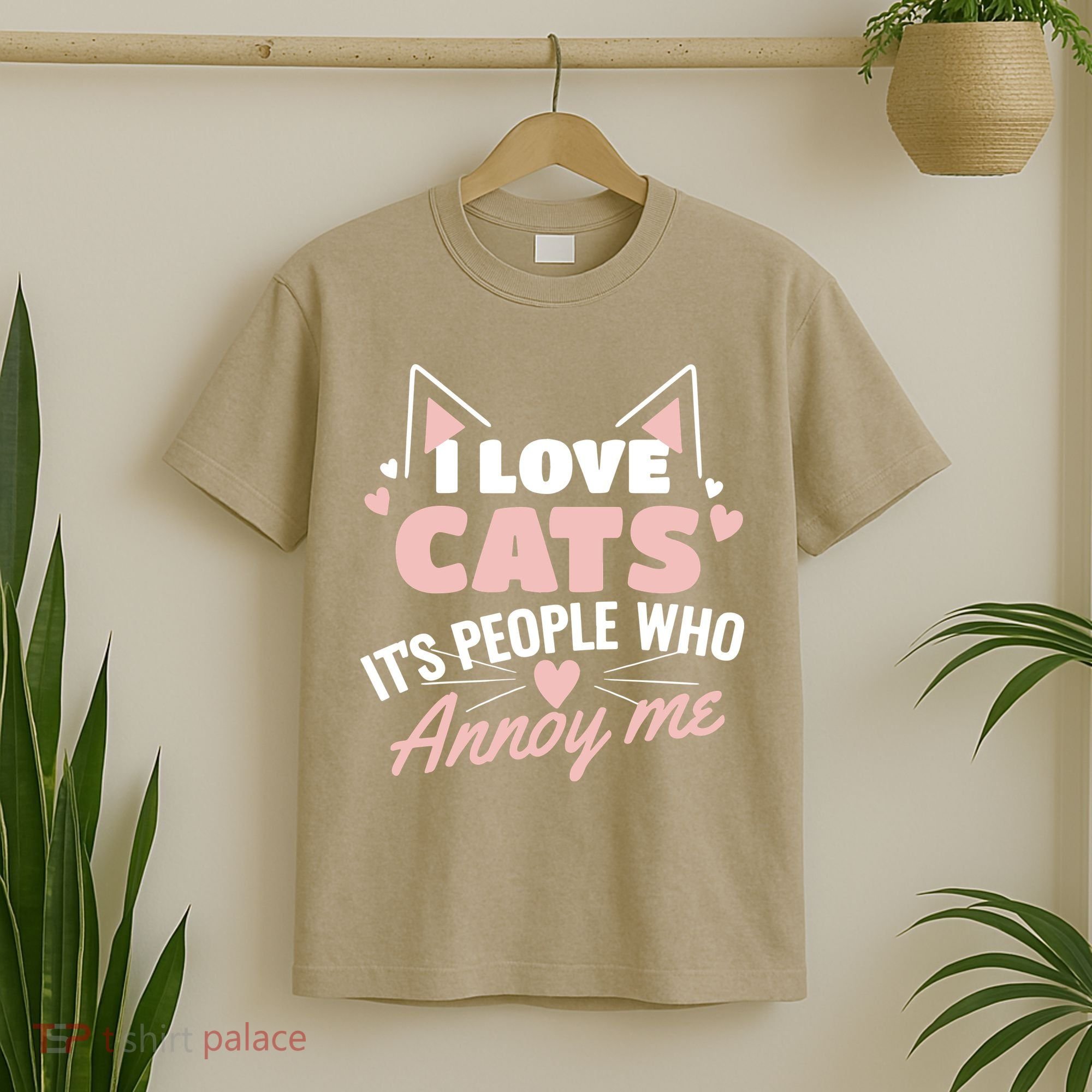 I Love Cats It Is People Who Annoy Me Animals Cute Cat T-Shirt