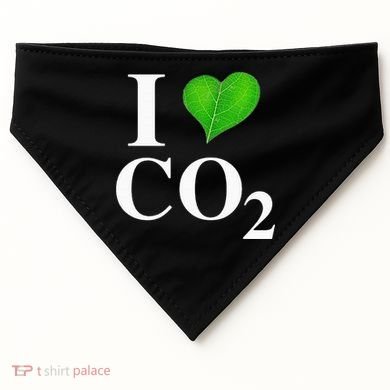 I Love Co2 Carbon Dioxide Climate Change Hoax Global Warming USA-Made Doggie Bandana
