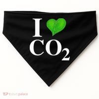 I Love Co2 Carbon Dioxide Climate Change Hoax Global Warming USA-Made Doggie Bandana thumb 0
