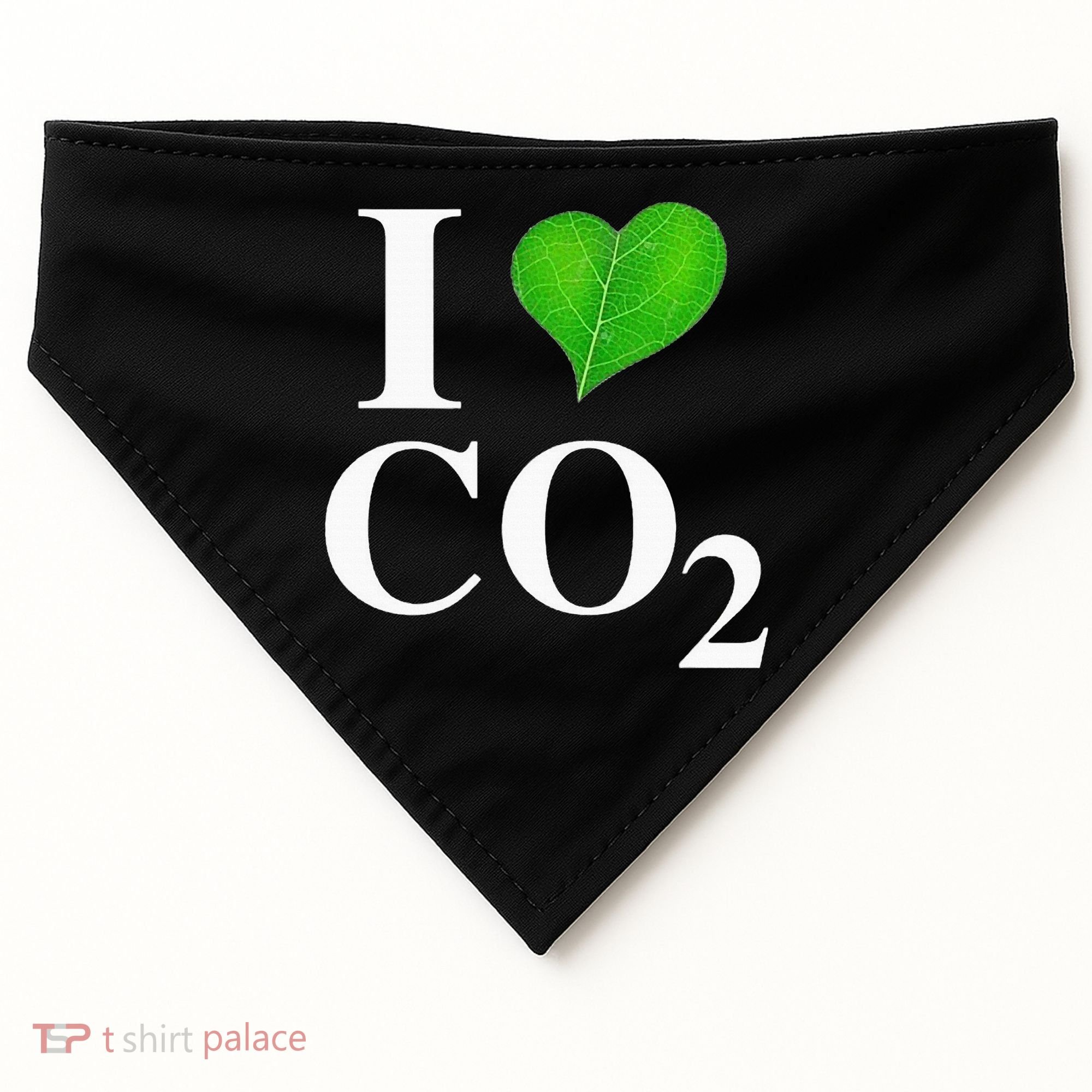 I Love Co2 Carbon Dioxide Climate Change Hoax Global Warming USA-Made Doggie Bandana