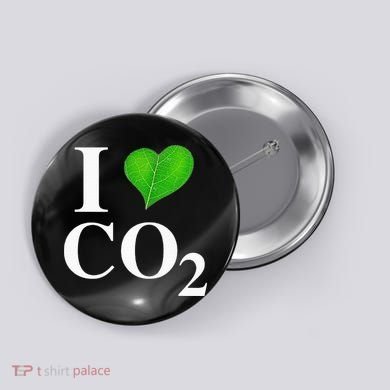 I Love Co2 Carbon Dioxide Climate Change Hoax Global Warming Button