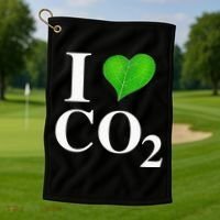 I Love Co2 Carbon Dioxide Climate Change Hoax Global Warming Golf Towel thumb 1