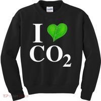 I Love Co2 Carbon Dioxide Climate Change Hoax Global Warming Kids Sweatshirt thumb 0