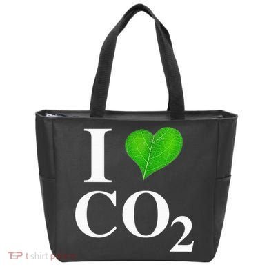 I Love Co2 Carbon Dioxide Climate Change Hoax Global Warming Tote Bag