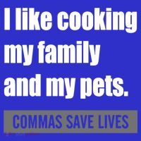 I Like Cooking My Fameaningful Giftmily And My Pets Commas Save Lives Cool Gift Women's Tank Top thumb 5