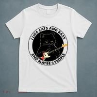 I Like Cats And Bass And Maybe 3 People Bass Guitar Player T-Shirt thumb 5