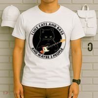 I Like Cats And Bass And Maybe 3 People Bass Guitar Player T-Shirt thumb 6