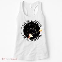 I Like Cats And Bass And Maybe 3 People Bass Guitar Player Women's Tank Top thumb 0